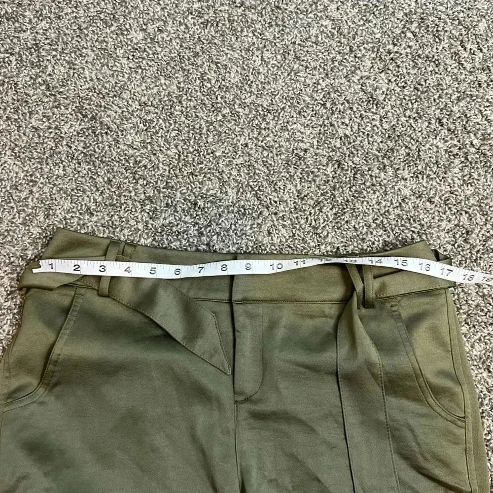 INC INTERNATIONAL CONCEPT Y2K CARGO PANTS FOREST  GREEN SEQUIN POCKETS CUFFED - Picture 7 of 12